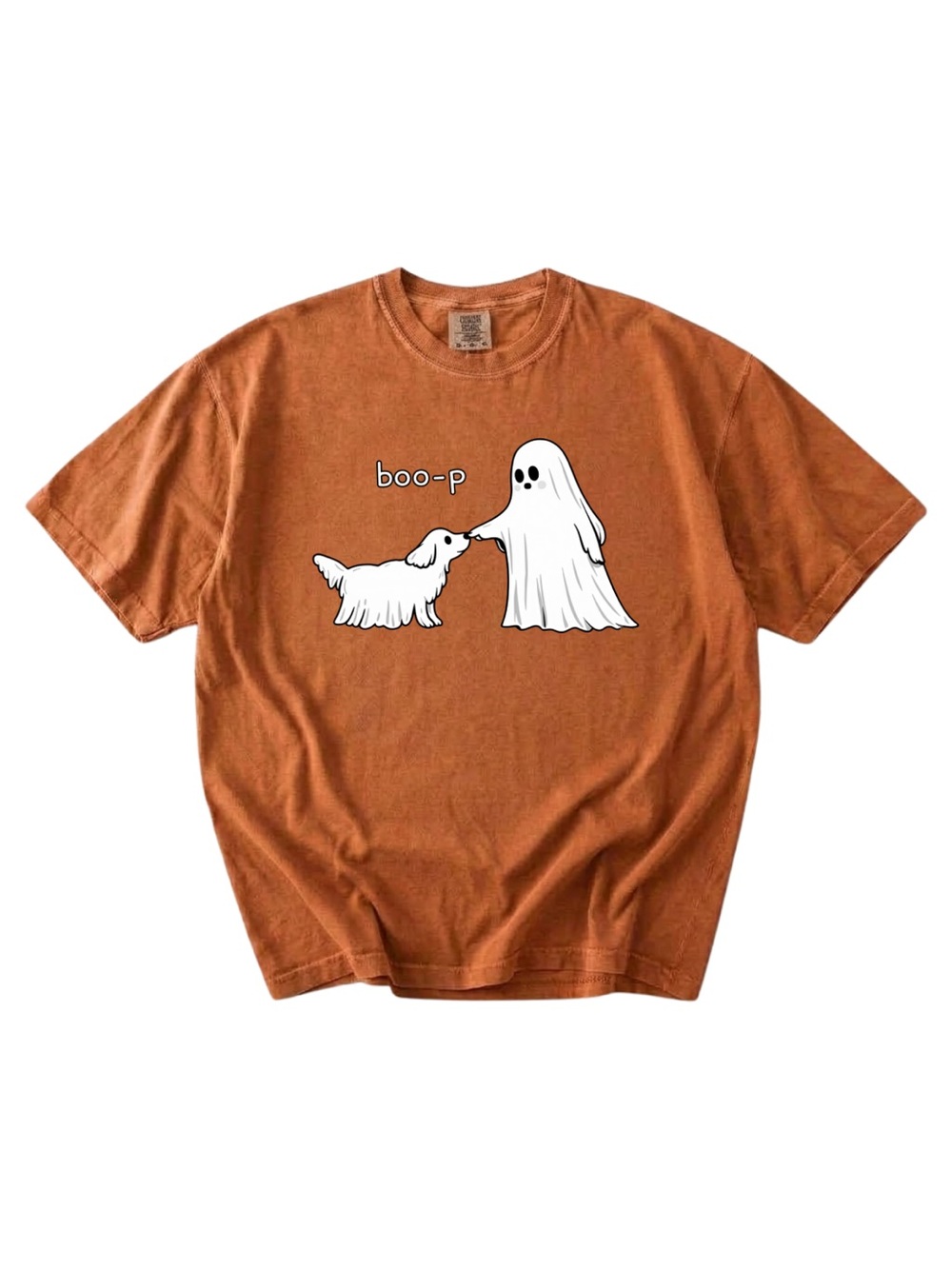 Comfort colors Halloween Boo-P Dog Graphic Tee in Yam